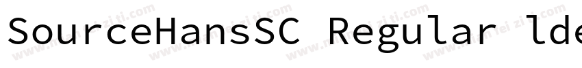 SourceHansSC Regular ldengtit字体转换
